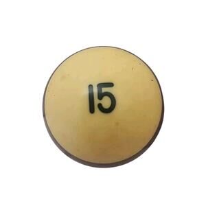 Vintage Replacement #15 Billiard Pool Ball Standard Regulation 2 1/4" Diameter